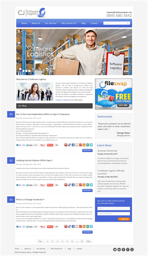 Diseño Web por pb para CJ Software Logistics | Diseño: #1877675