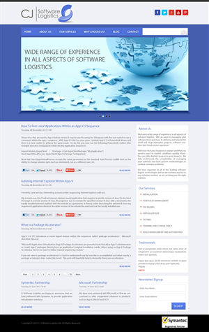 Diseño Web por pb para CJ Software Logistics | Diseño: #1877677