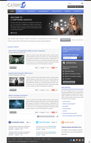 Diseño Web por pb para CJ Software Logistics | Diseño: #1877686