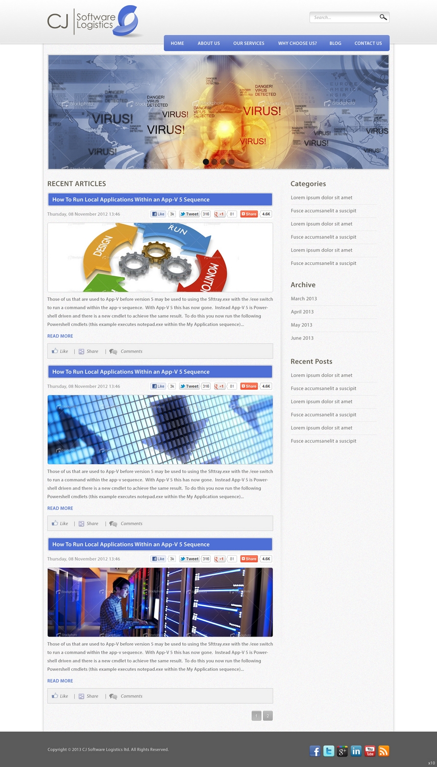 Web Design by pb for CJ Software Logistics | Design #1882768