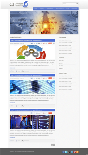 Web Design by pb for CJ Software Logistics | Design: #1882768