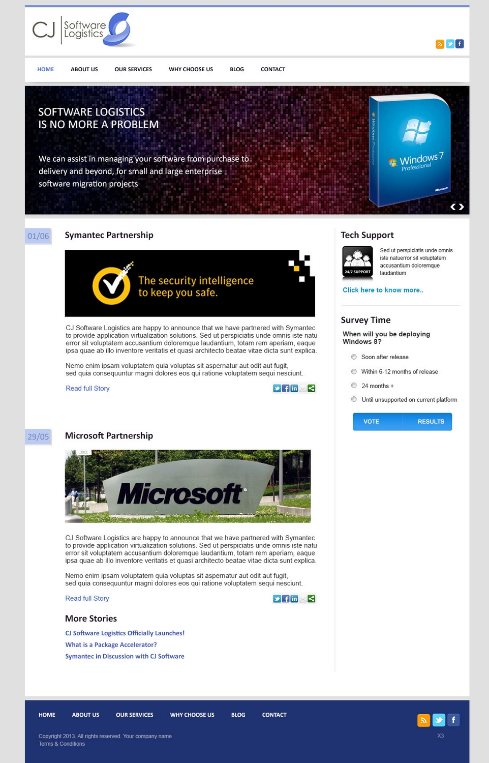 Web Design by pb for CJ Software Logistics | Design #1886581