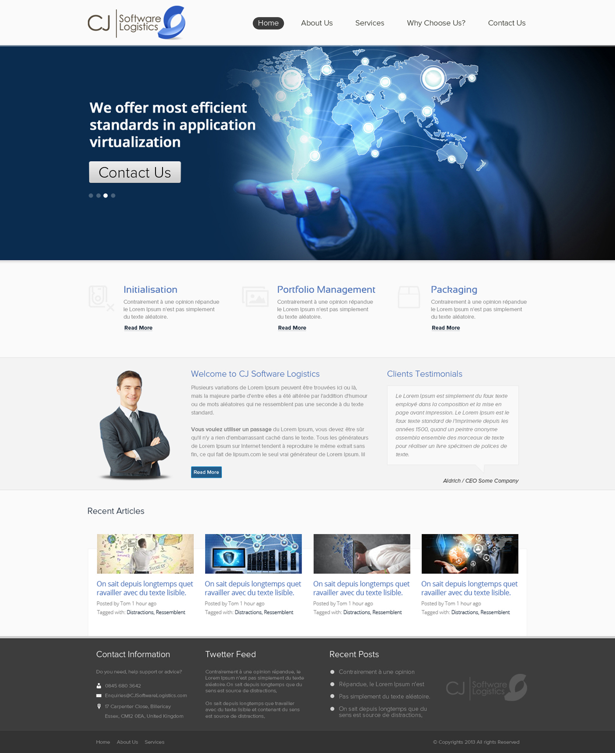 Web Design by OM for CJ Software Logistics | Design #1893455
