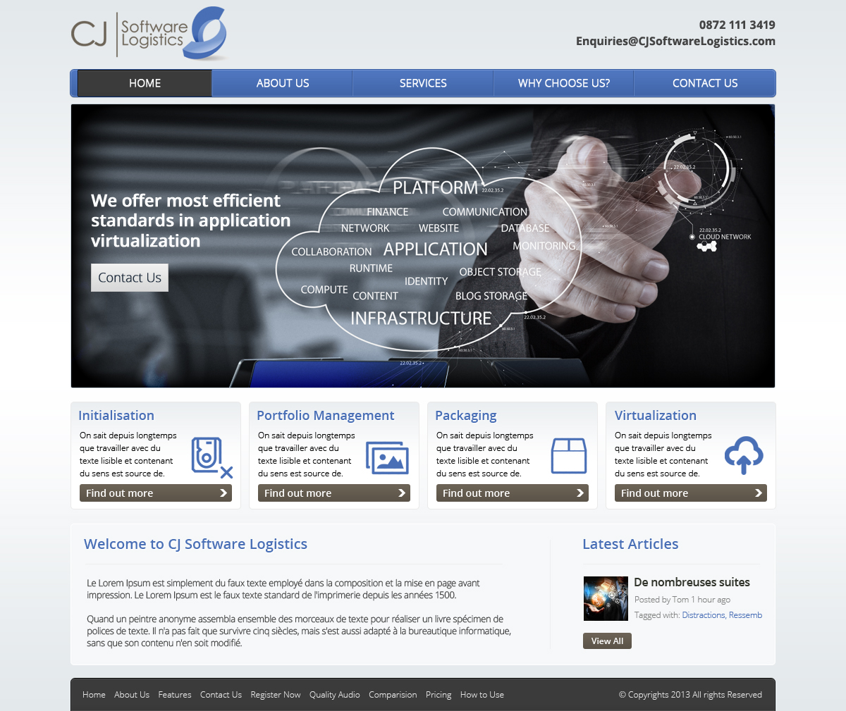 Web Design by OM for CJ Software Logistics | Design #1893458