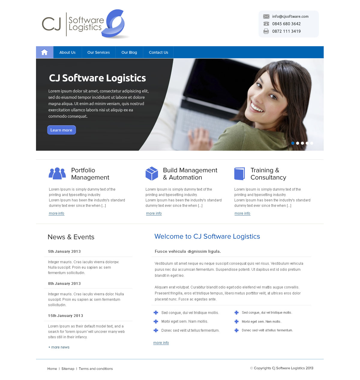 Web Design by OM for CJ Software Logistics | Design #1900830