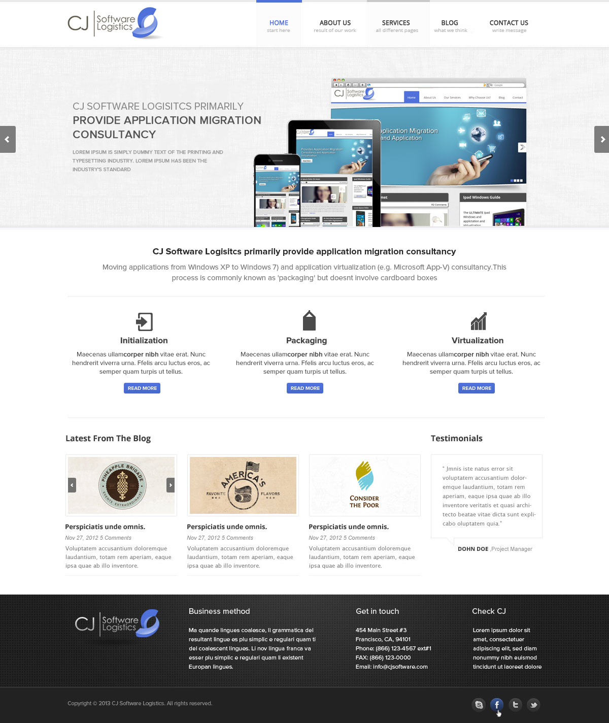 Web Design by OM for CJ Software Logistics | Design #1900841