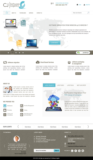 Diseño Web por Harpreet Singh para CJ Software Logistics | Diseño: #1886297