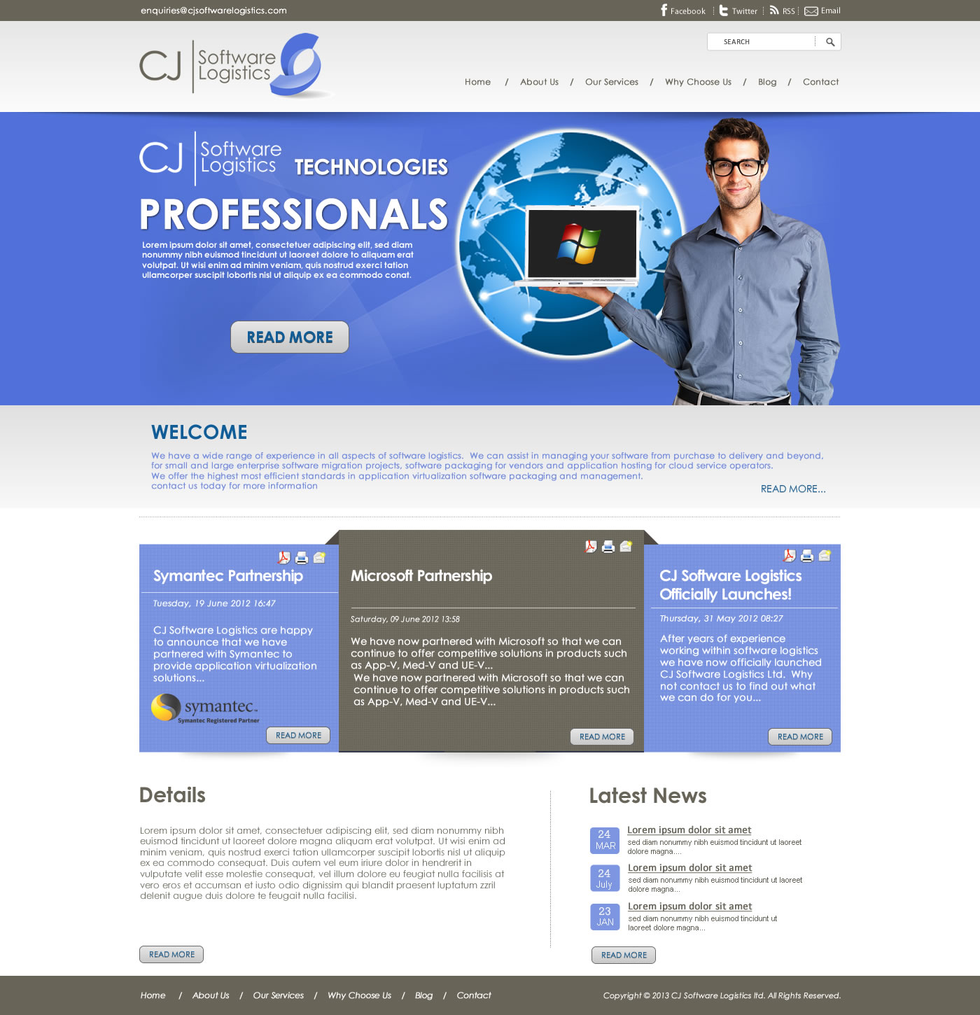 Web Design by TechWise for CJ Software Logistics | Design #1889549