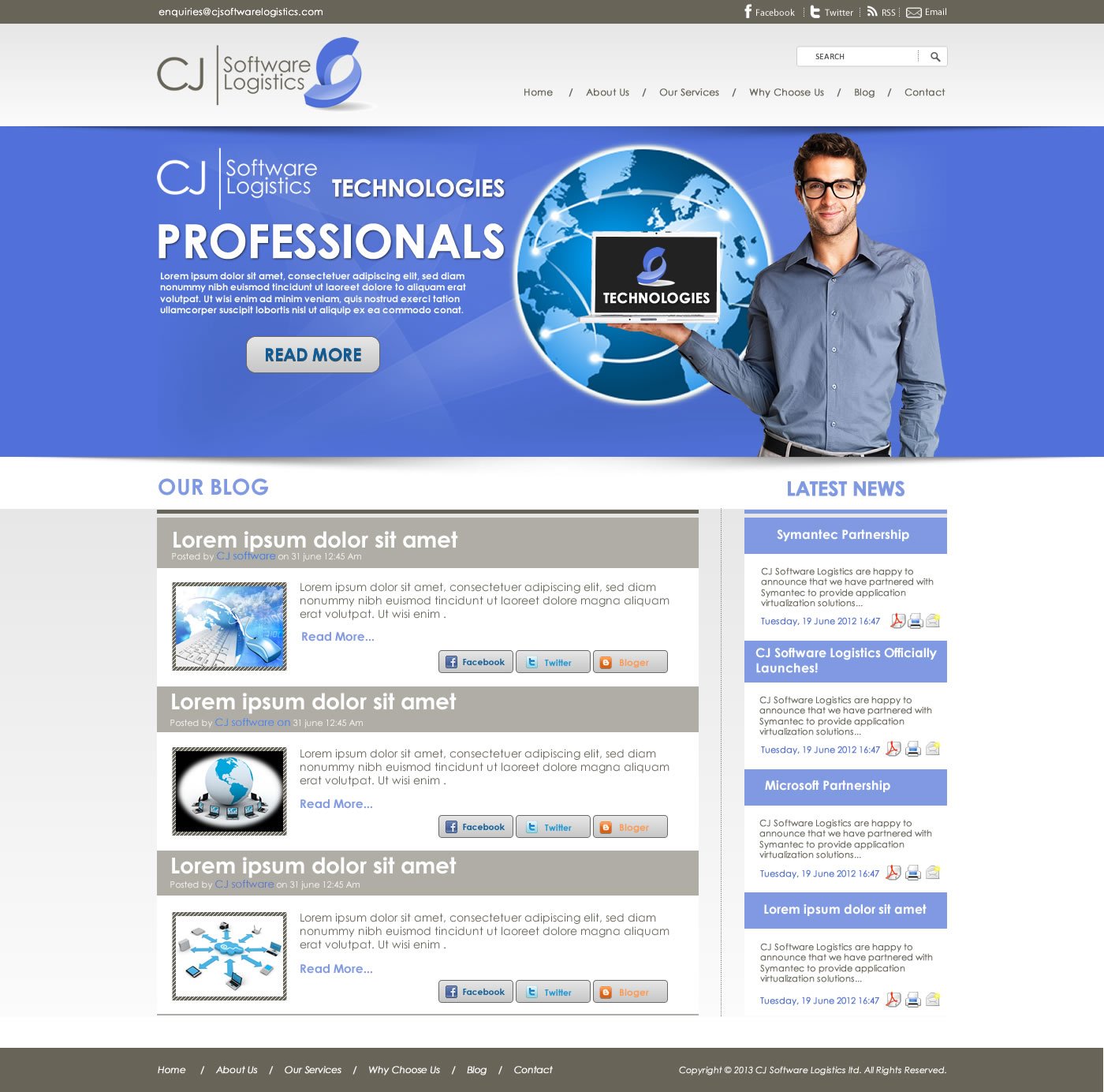Web Design by TechWise for CJ Software Logistics | Design #1901045