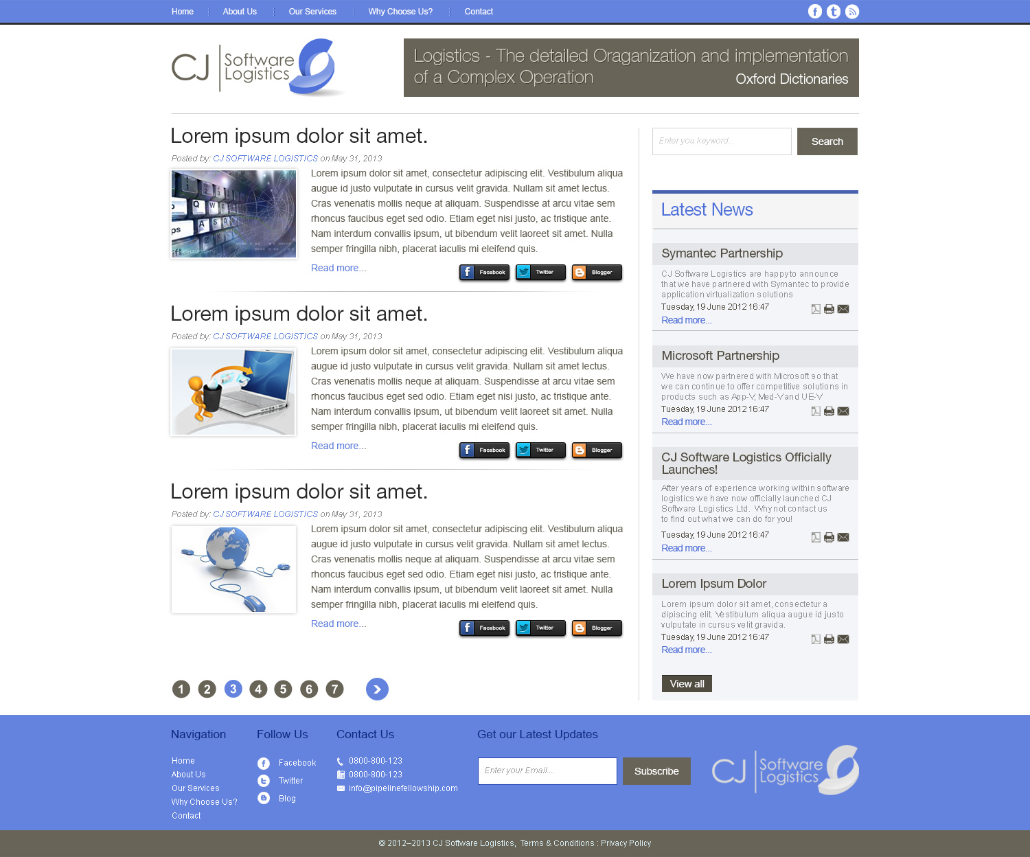 Web Design by TechWise for CJ Software Logistics | Design #1901049