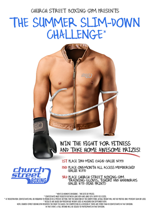 Church Street Boxing Gym's Summer Slim-Down Contest | Print Design by Robert R.