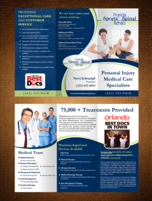 Flyer Design by debdesign for Florida Sports & Spinal Rehab | Design: #7751908
