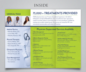 Multi-Specialty, Outpatient, Physical Therapy Clinic needs new Personal Injury Patient brochure | Diseño de Flyer por sun_design
