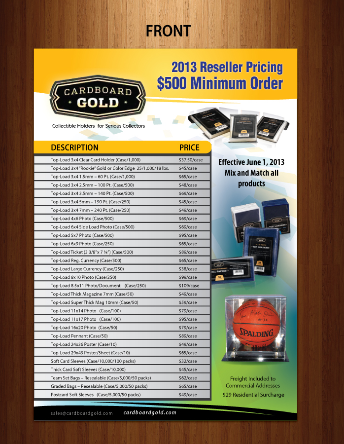 Flyer Design by Sbss for Cardboard+Gold%2C+Inc. | Design #1879617