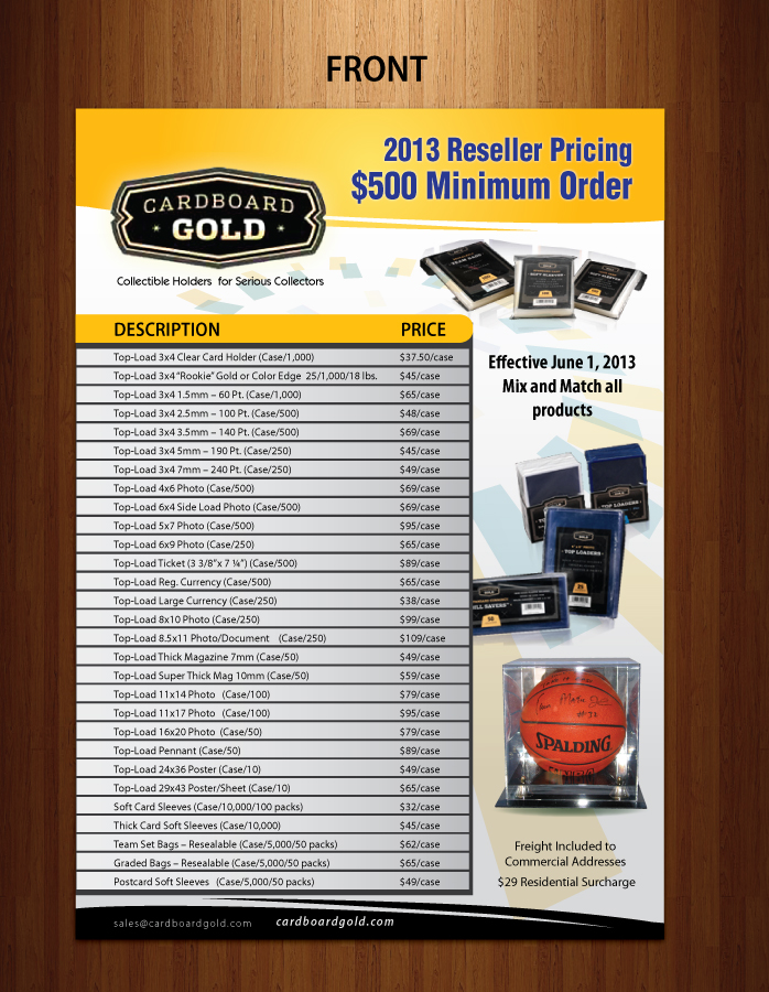 Flyer-Design von Sbss für Cardboard+Gold%2C+Inc. | Design #1879620