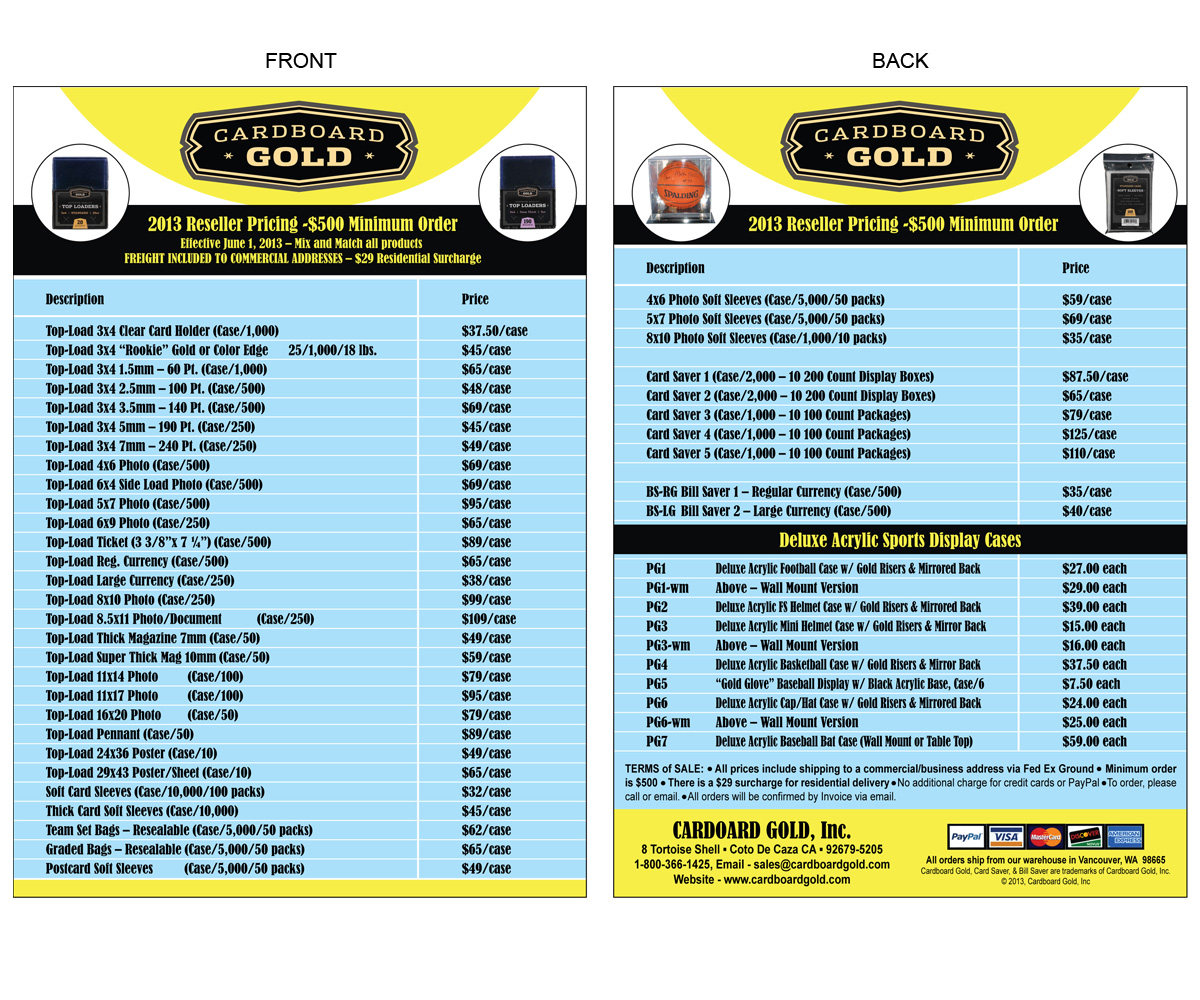 Flyer Design by Creativecognate for Cardboard+Gold%2C+Inc. | Design #1878465