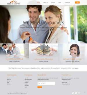 Web Design by pb for Sell It Short | Design: #7502989