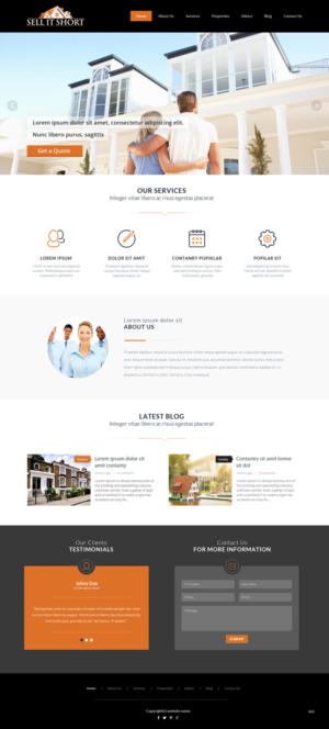 Web Design by pb for Sell It Short | Design: #7523993