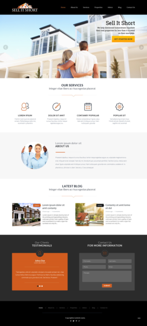 Web Design by pb for Sell It Short | Design: #7585883