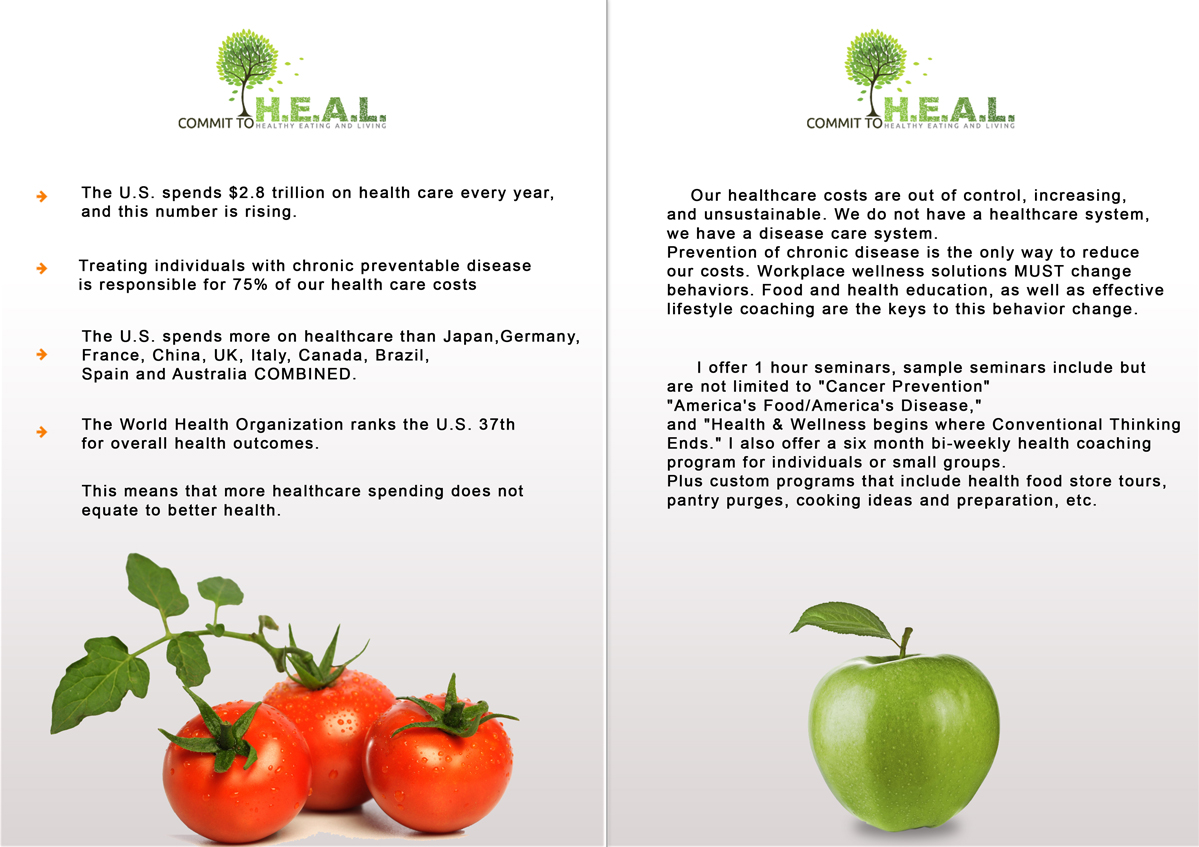 Design de Brochure par Akaram Advertising pour Commit to H.E.A.L. | Design #1912709