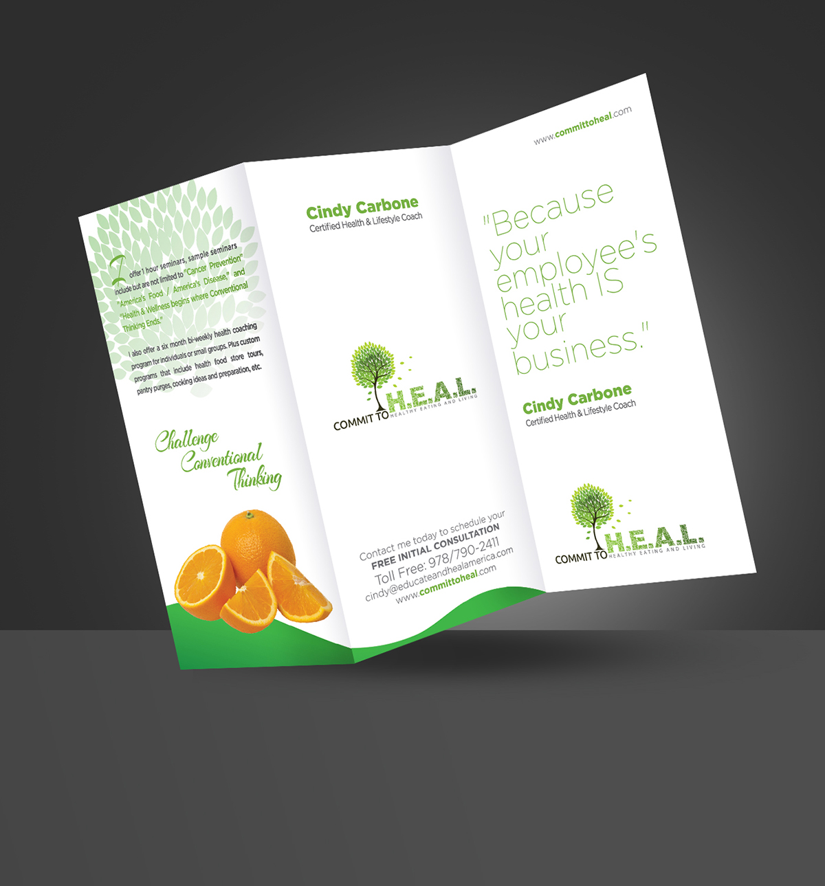 Brochure Design by jgeoinbox for Commit to H.E.A.L. | Design #1905653
