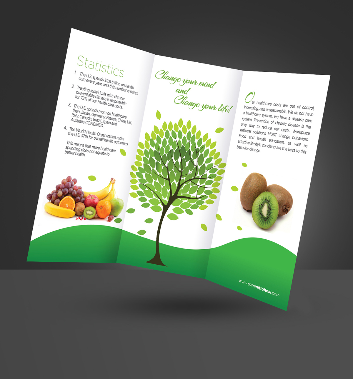 Design de Brochure par jgeoinbox pour Commit to H.E.A.L. | Design #1905658