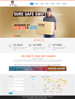 Courier Business - Wordpress Design Project | Diseño Wordpress por Mayank Patel