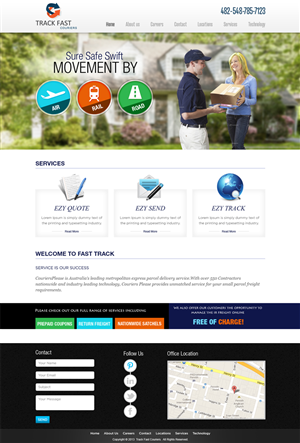 WordPress-Design von Mayank Patel für track fast  | Design: #1892839
