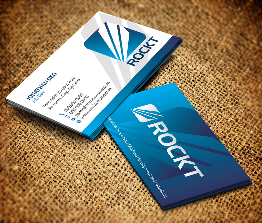 Business Card Design by Sarmishtha Chattopadhyay_loginchange for Rockt | Design: #1891385