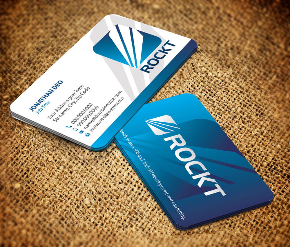 Business Card Design by Sarmishtha Chattopadhyay_loginchange for Rockt | Design #1891544