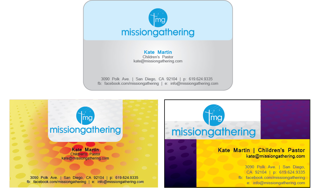 Design de Carte de Visite par Ashish pour Missiongathering Christian Church | Design #1886361