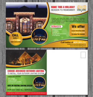Postcard Design by creative.bugs for Advanced Outdoor Lighting | Design: #7500125