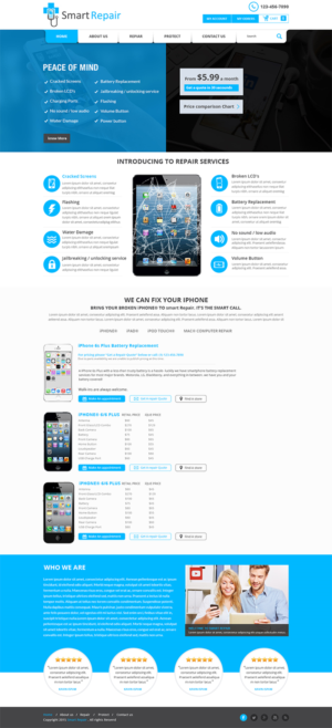 Web Design par Creative Usha pour Smart Repair 4U | Design : #7493156
