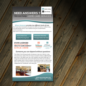 Flyer Design by MS Design for Wilson Care Group | Design: #2062118