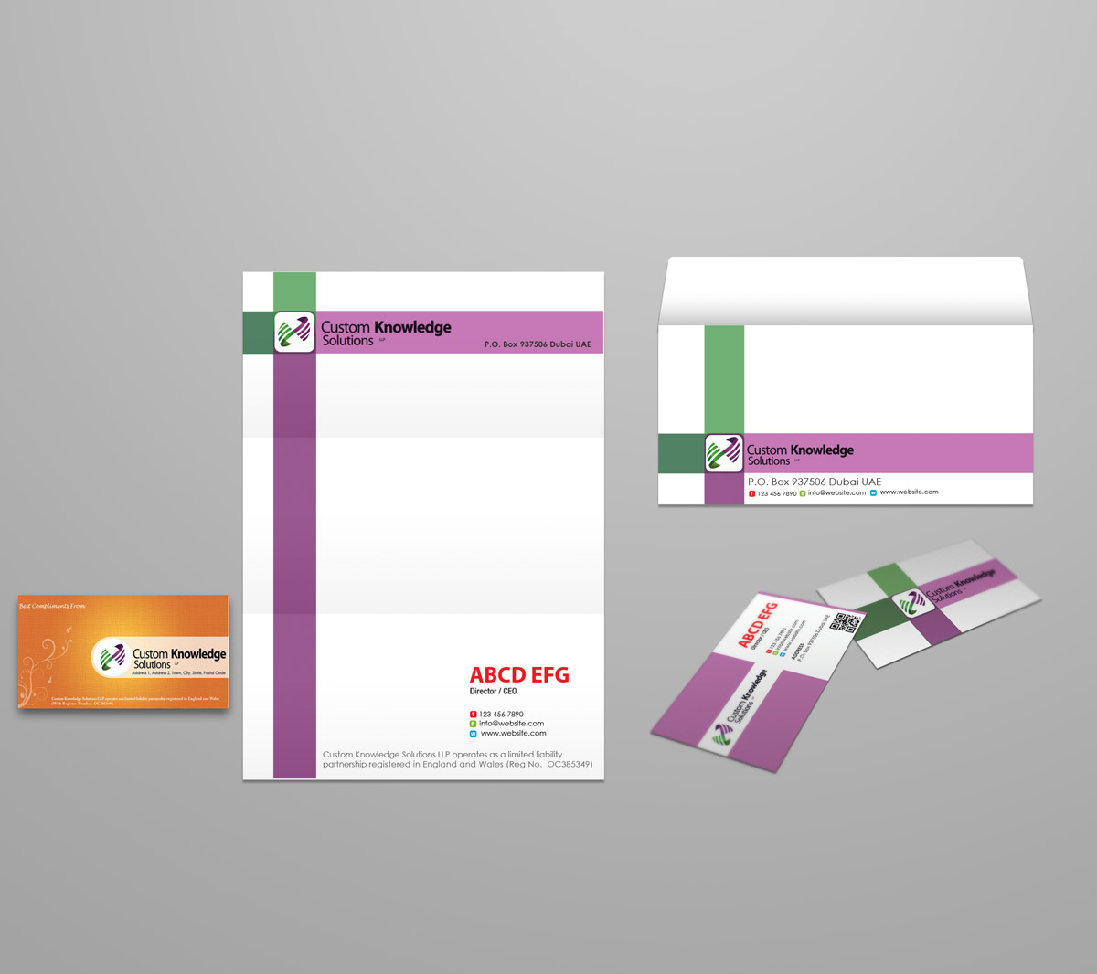 Diseño de Papelería por Artsenal para Custom Knowledge Solutions LLP | Diseño #1879004