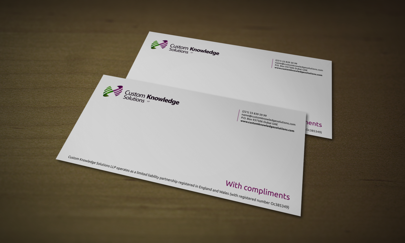 Schreibwaren-Design von HYPdesign für Custom Knowledge Solutions LLP | Design #1878045