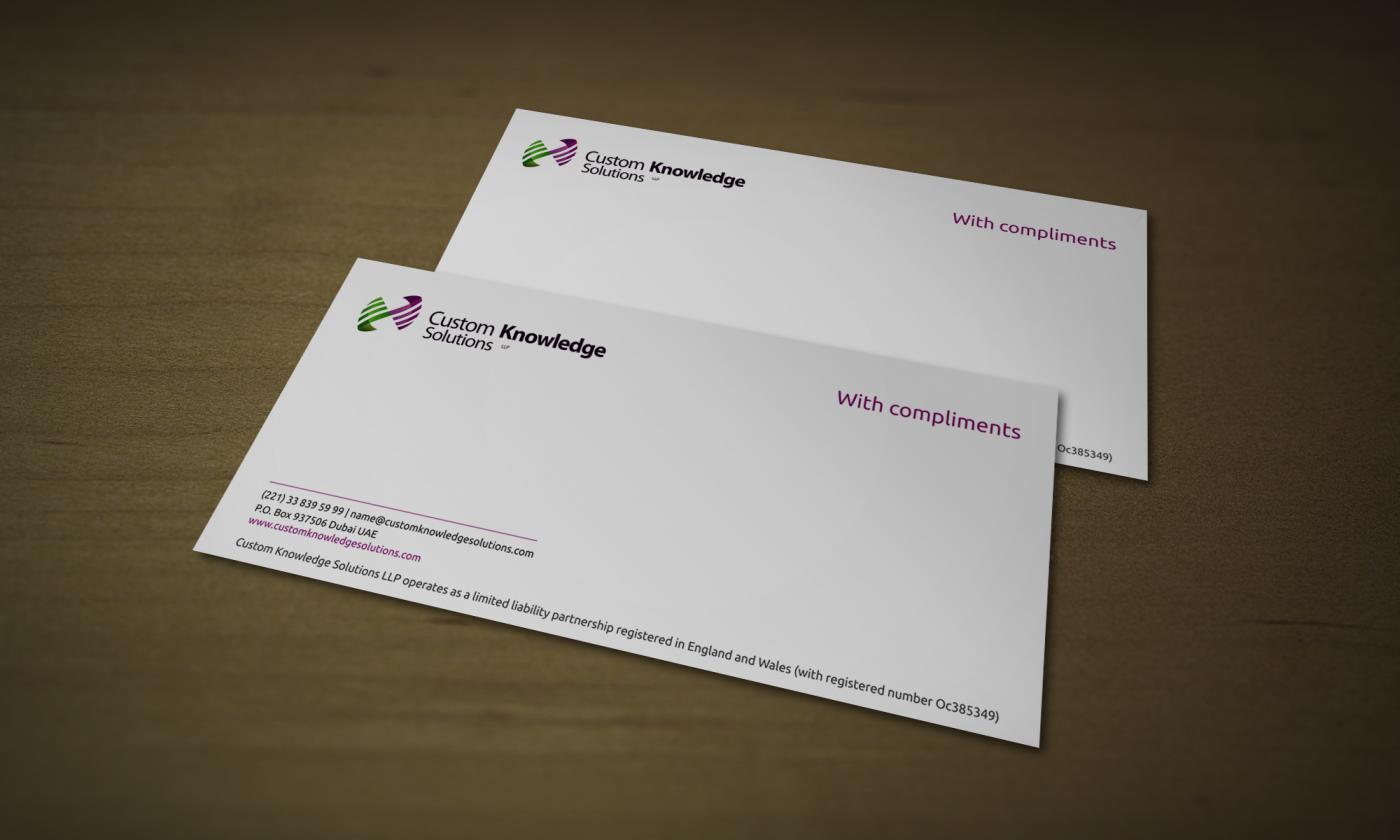 Stationery Design by HYPdesign for Custom Knowledge Solutions LLP | Design #1878054