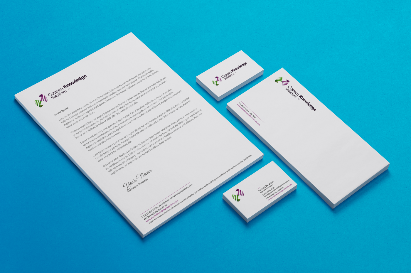 Schreibwaren-Design von HYPdesign für Custom Knowledge Solutions LLP | Design #1878058