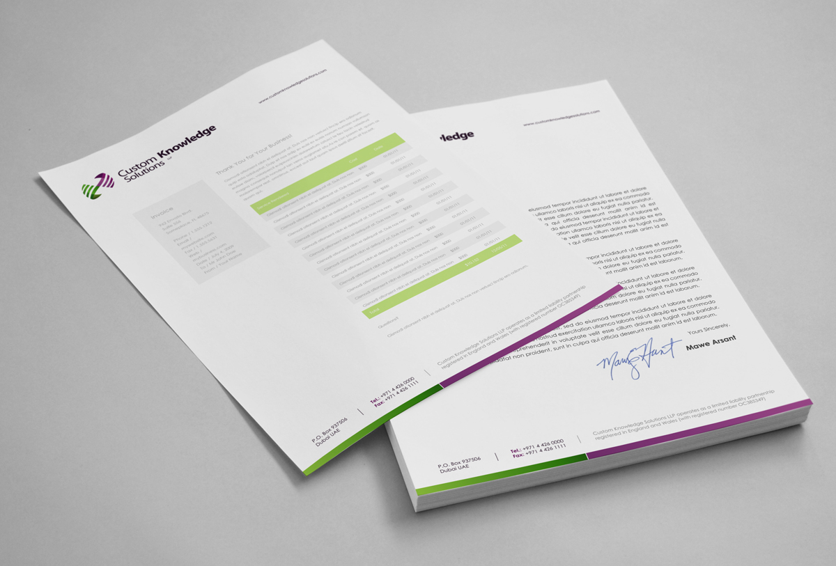 Schreibwaren-Design von logodentity für Custom Knowledge Solutions LLP | Design #1877383