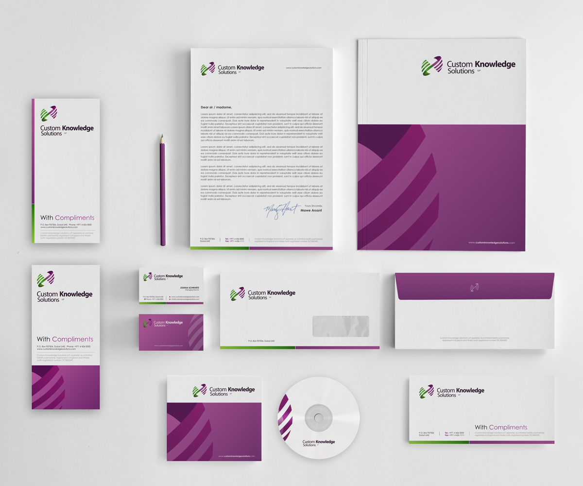 Schreibwaren-Design von logodentity für Custom Knowledge Solutions LLP | Design #1880650