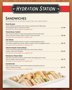 Menu Design by Aether Designs for Hydration Station | Design: #7493918