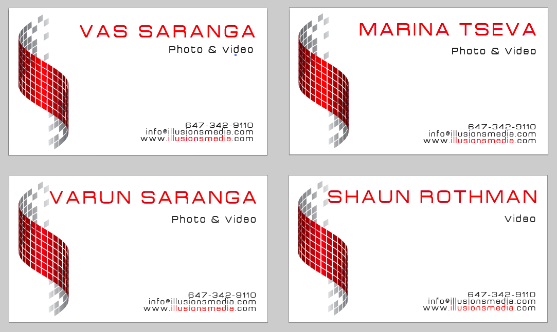 Business Card Design by Eda Delucca for 3Shade Productions | Design #380672