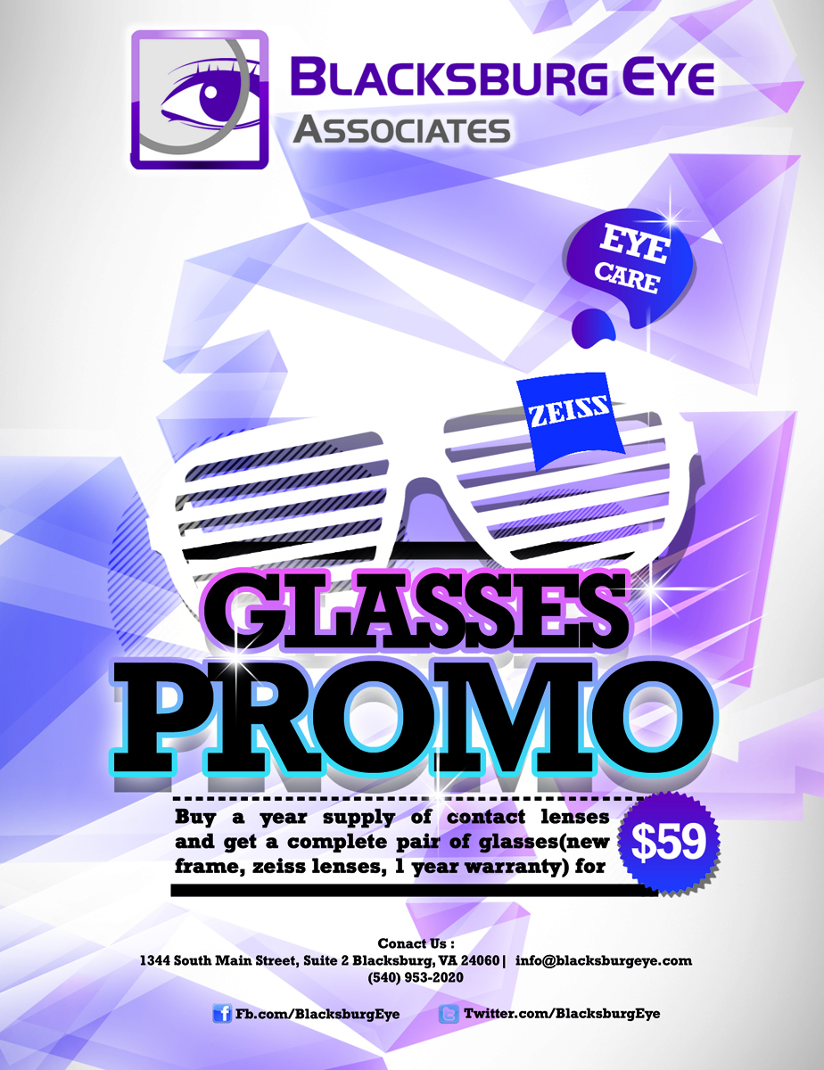 Diseño de Tarjeta por bibinparker para Blacksburg Eye Associates | Diseño #1906350