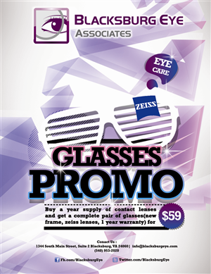 Card Design by bibinparker for Blacksburg Eye Associates | Design #1906350