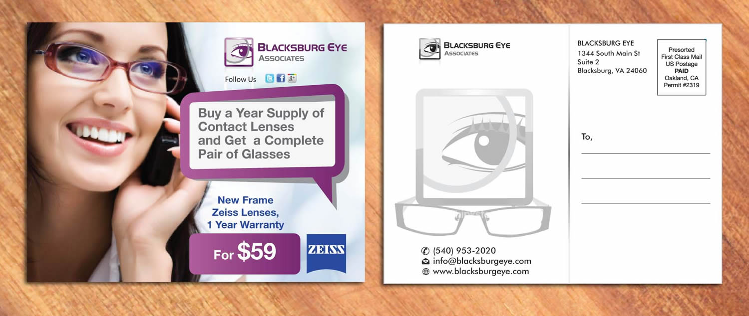 Design de Carte par Sbss pour Blacksburg Eye Associates | Design #1929286