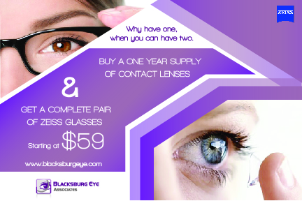 Card Design by InnovatiV Designs for Blacksburg Eye Associates | Design #1927690