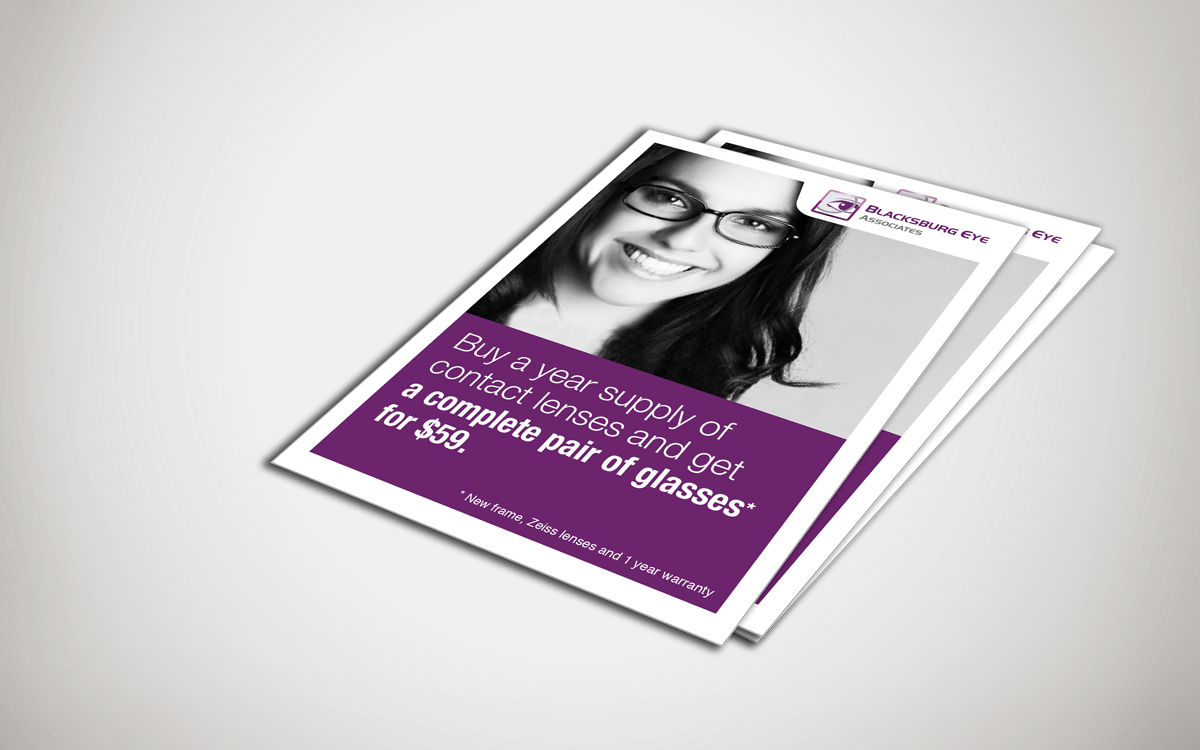 Diseño de Tarjeta por Ignited Design Studio para Blacksburg Eye Associates | Diseño #1895858