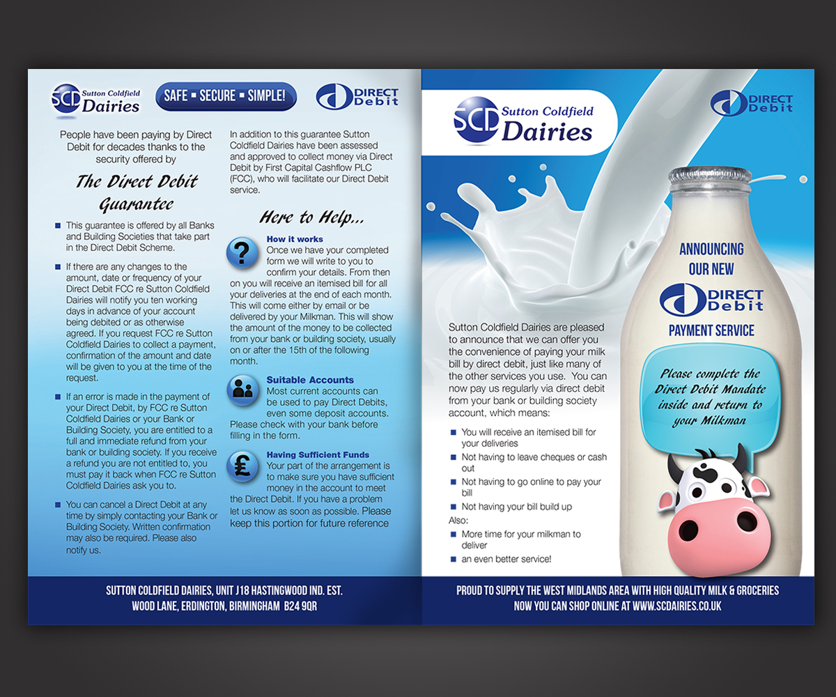 Design de Flyer par Monsterish pour Sutton Coldfield Dairies | Design #1880981