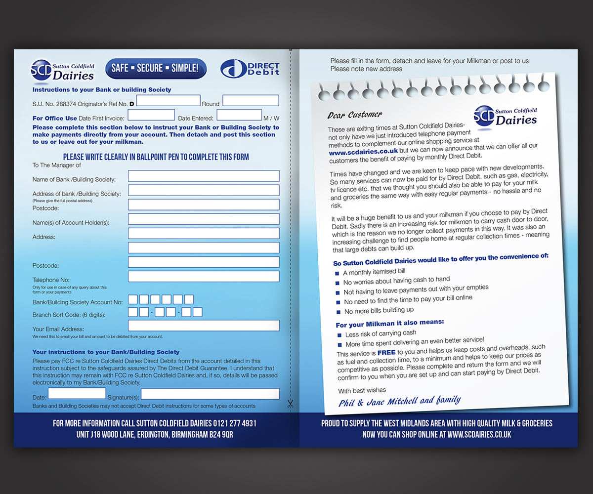 Flyer Design by Monsterish for Sutton Coldfield Dairies | Design: #1880984