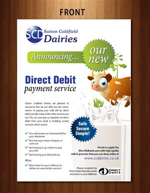 Flyer Design by Sbss for Sutton Coldfield Dairies | Design: #1881095